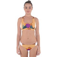 Girl Power Cross Back Hipster Bikini Set by designsbymallika