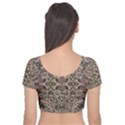 Lace Lover Velvet Short Sleeve Crop Top  View2