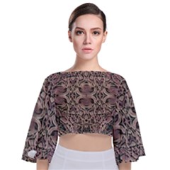 Lace Lover Tie Back Butterfly Sleeve Chiffon Top by MRNStudios