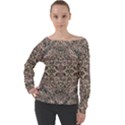 Lace Lover Off Shoulder Long Sleeve Velour Top View1