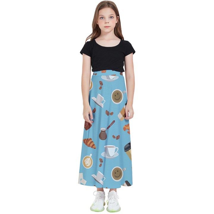 Coffee Time Kids  Flared Maxi Skirt