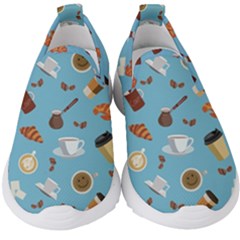 Coffee Time Kids  Slip On Sneakers by SychEva