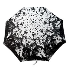 Black And White Abstract Liquid Design Folding Umbrellas