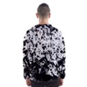 Black And White Abstract Liquid Design Men s Hooded Windbreaker View2