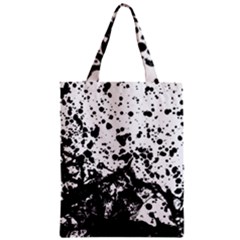 Black And White Abstract Liquid Design Zipper Classic Tote Bag