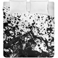 Black And White Abstract Liquid Design Duvet Cover Double Side (king Size) by dflcprintsclothing