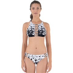 Black And White Abstract Liquid Design Perfectly Cut Out Bikini Set by dflcprintsclothing