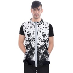 Black And White Abstract Liquid Design Men s Puffer Vest by dflcprintsclothing