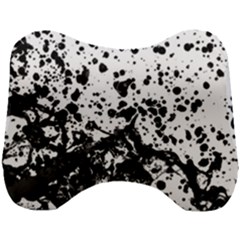 Black And White Abstract Liquid Design Head Support Cushion