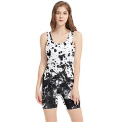 Black And White Abstract Liquid Design Women s Wrestling Singlet