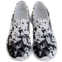 Black And White Abstract Liquid Design Men s Lightweight Slip Ons by dflcprintsclothing