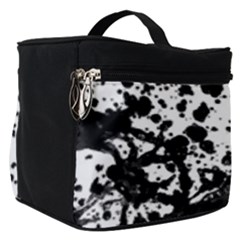 Black And White Abstract Liquid Design Make Up Travel Bag (small)