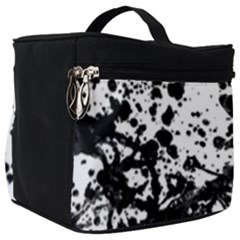 Black And White Abstract Liquid Design Make Up Travel Bag (big)