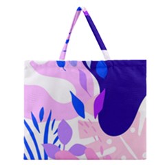 Aquatic Surface Patterns-04 Zipper Large Tote Bag by Designops73