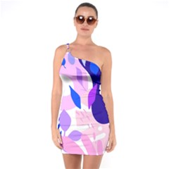 Aquatic Surface Patterns-04 One Soulder Bodycon Dress by Designops73