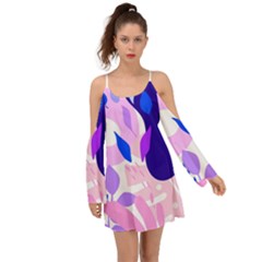 Aquatic Surface Patterns-04 Kimono Sleeves Boho Dress