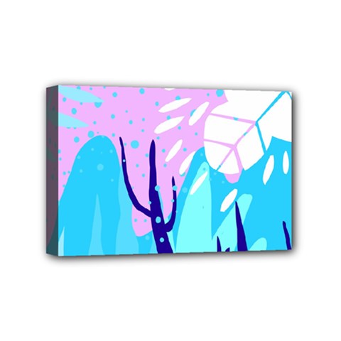 Aquatic Surface Patterns Mini Canvas 6  X 4  (stretched) by Designops73