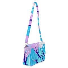 Aquatic Surface Patterns Shoulder Bag With Back Zipper by Designops73