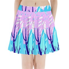 Aquatic Surface Patterns Pleated Mini Skirt by Designops73