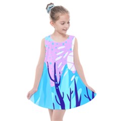 Aquatic Surface Patterns Kids  Summer Dress by Designops73