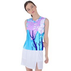 Aquatic Surface Patterns Women s Sleeveless Sports Top by Designops73