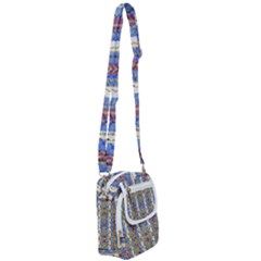 Ornament Striped Textured Colored Pattern Shoulder Strap Belt Bag by dflcprintsclothing