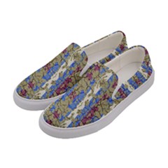 Ornament Striped Textured Colored Pattern Women s Canvas Slip Ons