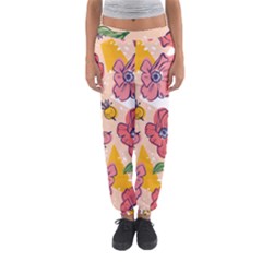 Cartoon Flowers Women s Jogger Sweatpants by designsbymallika