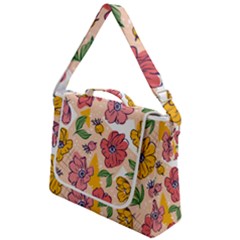 Cartoon Flowers Box Up Messenger Bag by designsbymallika