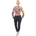 Cartoon Flowers Long Sleeve Cropped Velvet Jacket View2