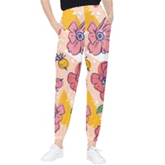 Cartoon Flowers Tapered Pants by designsbymallika