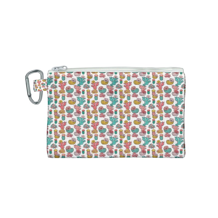 Cactus Love Canvas Cosmetic Bag (Small)