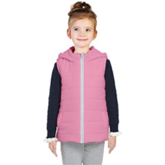 Aurora Pink Kids  Hooded Puffer Vest by FabChoice