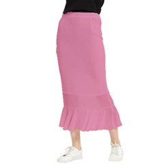 Aurora Pink Maxi Fishtail Chiffon Skirt by FabChoice