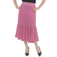 Aurora Pink Midi Mermaid Skirt by FabChoice