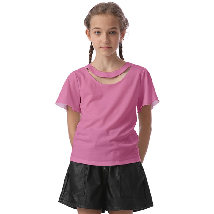 Aurora Pink Kids  Front Cut Tee