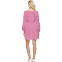 Aurora Pink Tiered Long Sleeve Mini Dress View2