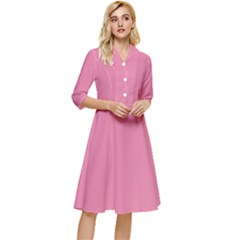 Aurora Pink Classy Knee Length Dress