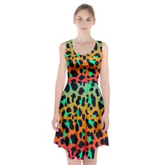 Bright Leopard  Racerback Midi Dress