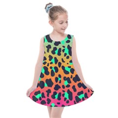 Bright Leopard  Kids  Summer Dress