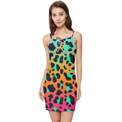 Bright Leopard  Summer Tie Front Dress