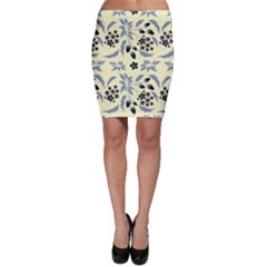 Folk Flowers Art Pattern Floral  Surface Design  Seamless Pattern Bodycon Skirt by Eskimos