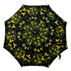 Folk Flowers Art Pattern Floral  Surface Design  Seamless Pattern Hook Handle Umbrellas (small) by Eskimos