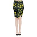 Folk flowers art pattern Floral  surface design  Seamless pattern Midi Wrap Pencil Skirt View1