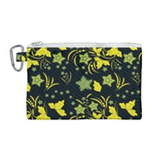 Folk Flowers Art Pattern Floral  Surface Design  Seamless Pattern Canvas Cosmetic Bag (medium) by Eskimos