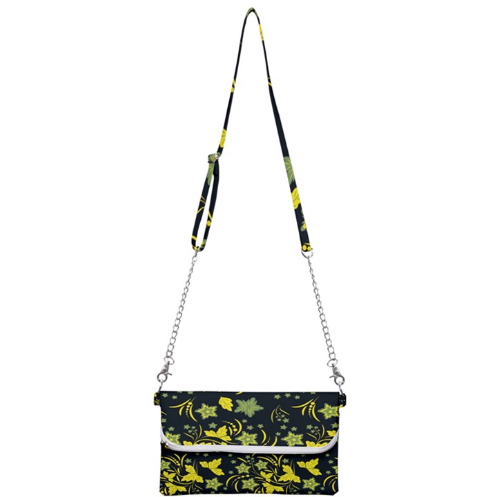 Folk flowers art pattern Floral  surface design  Seamless pattern Mini Crossbody Handbag