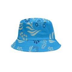 Folk Flowers Art Pattern Floral  Surface Design  Seamless Pattern Bucket Hat (kids) by Eskimos