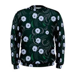 Folk Flowers Art Pattern Floral  Surface Design  Seamless Pattern Men s Sweatshirt by Eskimos