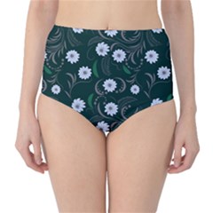 Folk Flowers Art Pattern Floral  Surface Design  Seamless Pattern Classic High-waist Bikini Bottoms by Eskimos