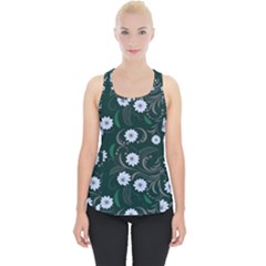 Folk Flowers Art Pattern Floral  Surface Design  Seamless Pattern Piece Up Tank Top by Eskimos